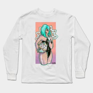 A napkin girl with a cupcake Long Sleeve T-Shirt